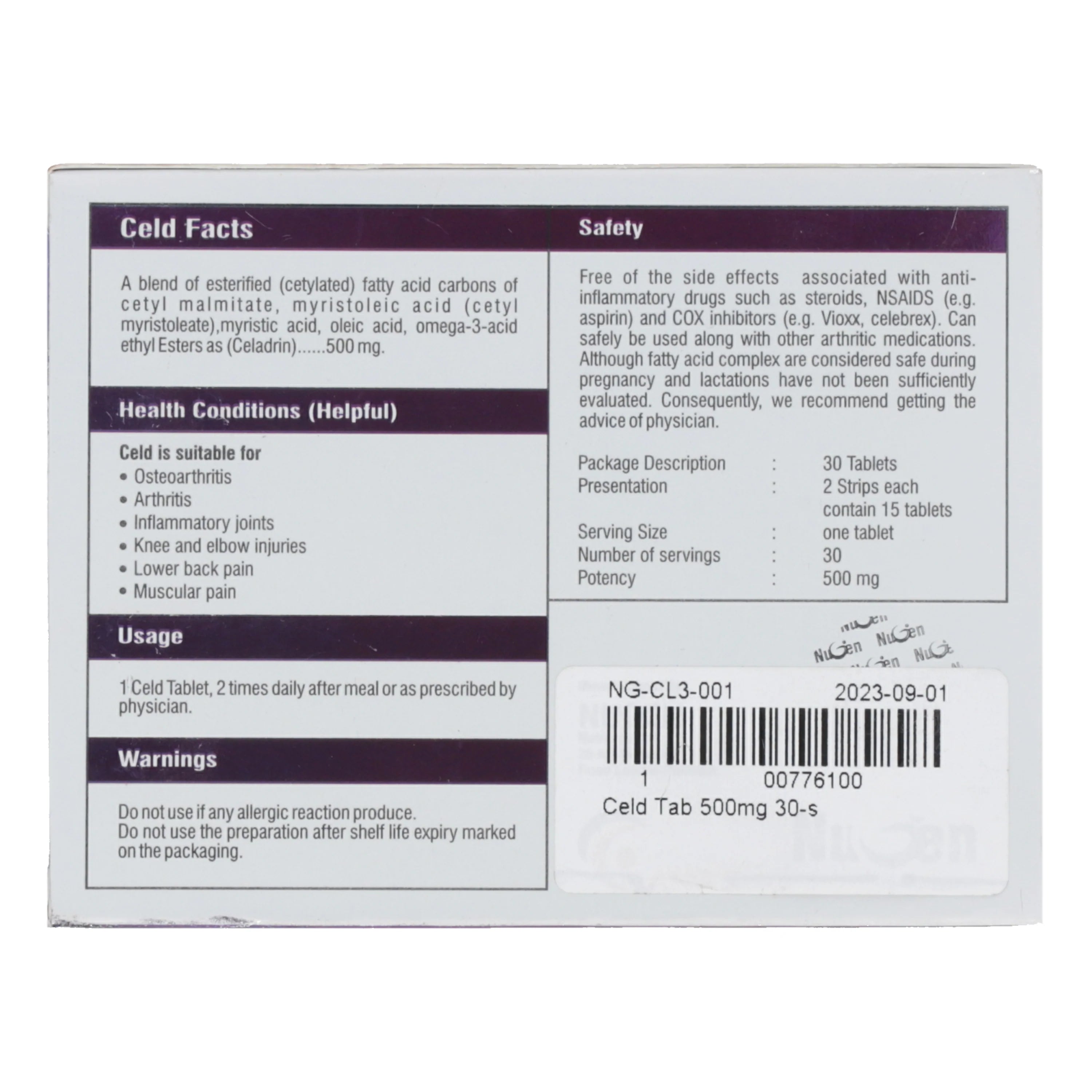 Celd Tab 500mg 30's — image 4 of 4