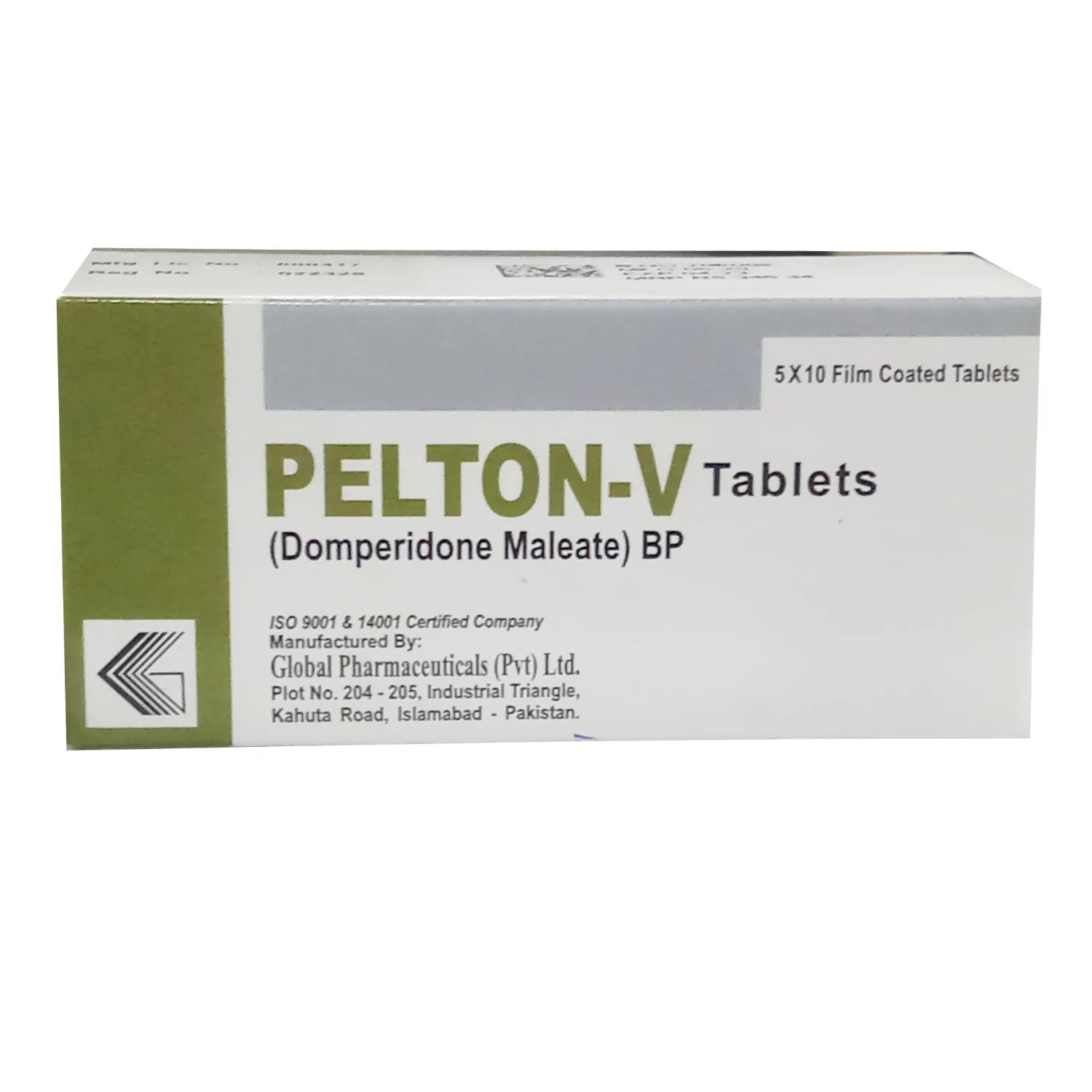 Pelton-V Tab 12.72mg 10's