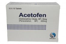 Acetofen Tab 35mg/450mg 100’s