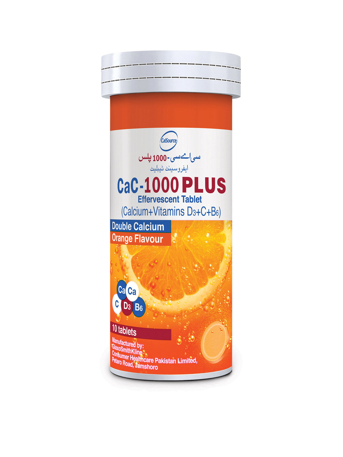 Cac-1000 Plus Orange Flavour Tab 10's