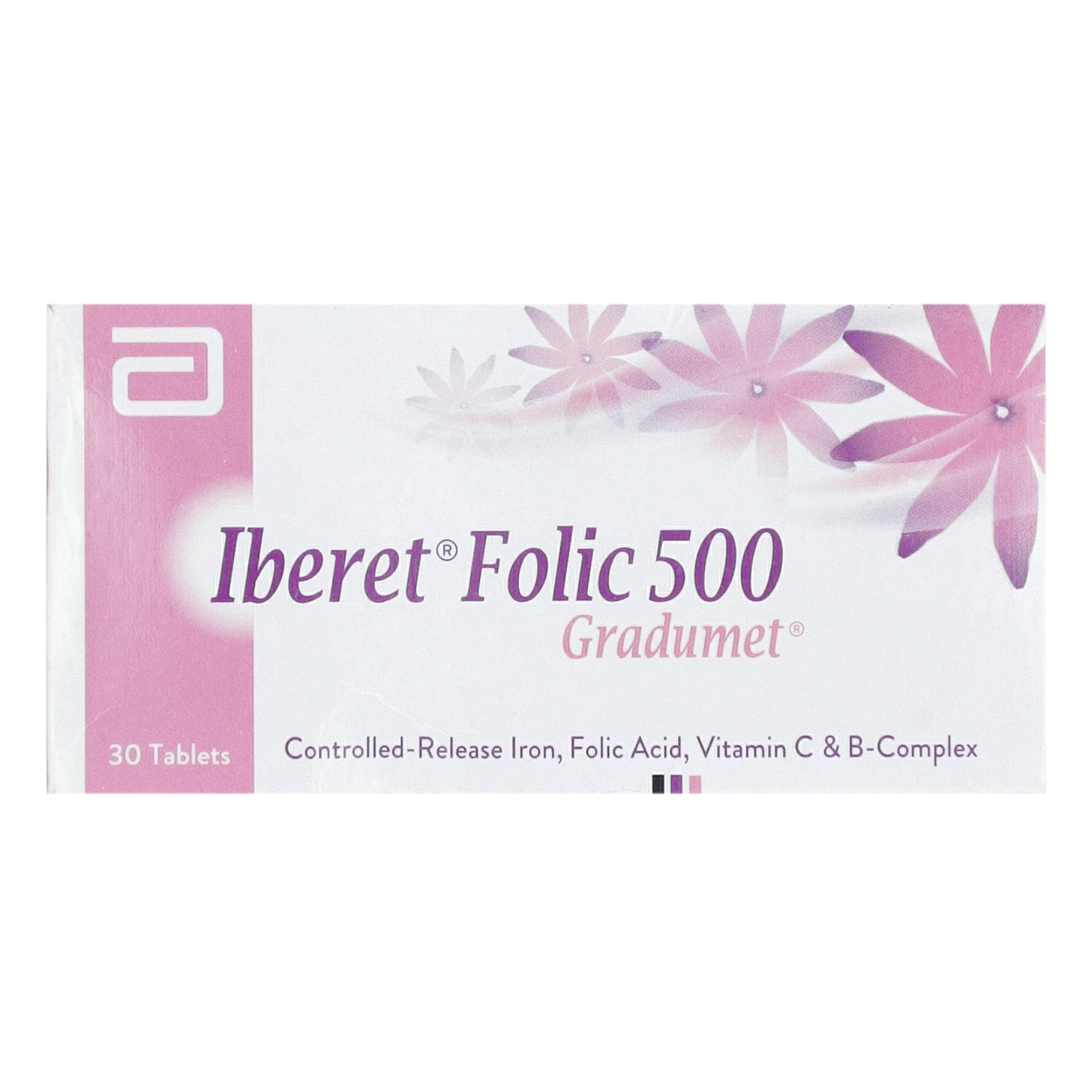 Iberet Folic Gradumet 500mg Tab 30's