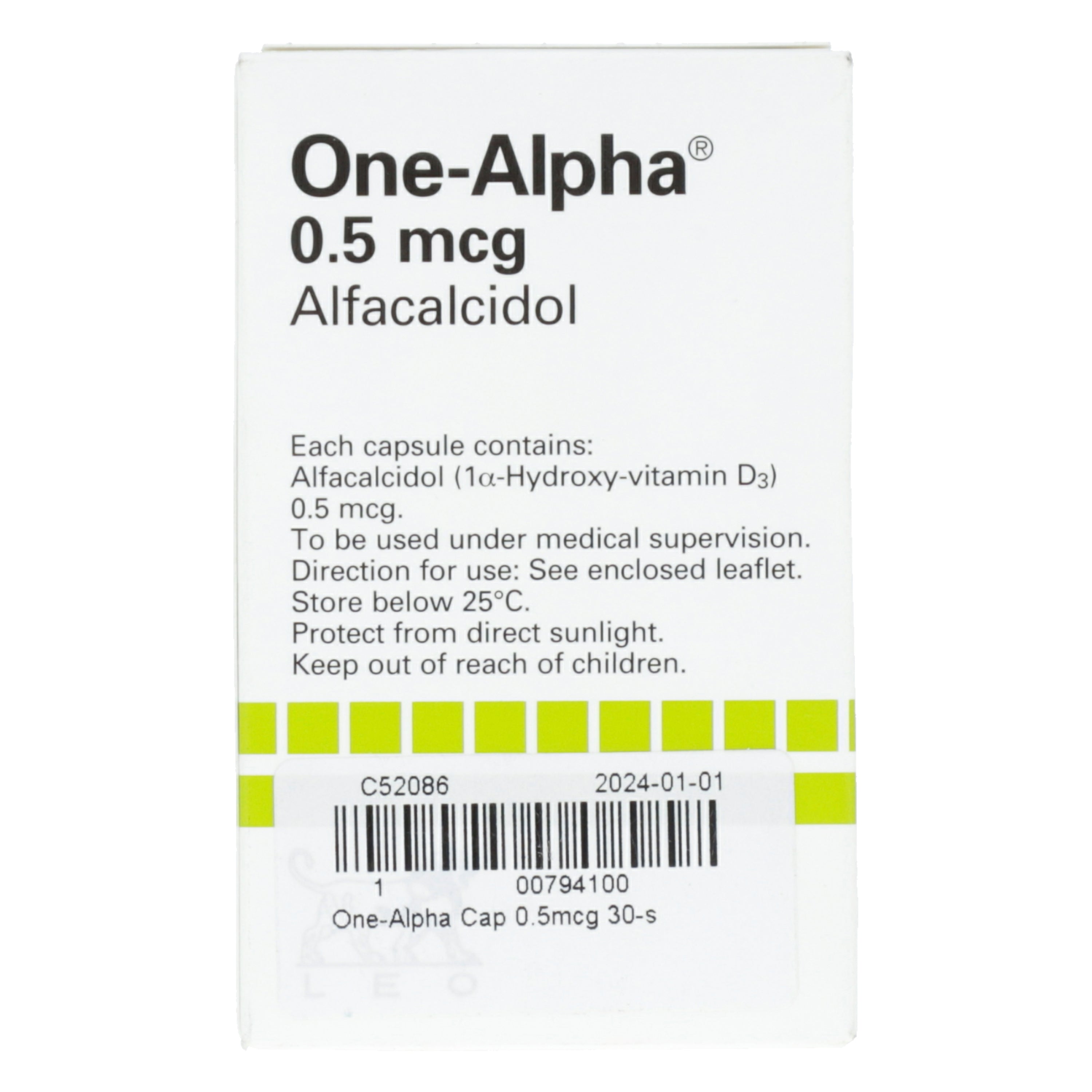 One-Alpha Cap 0.5mcg 30's