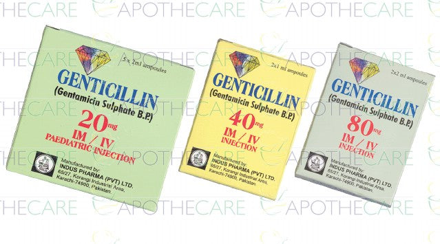 Genticillin Inj 80mg 2Ampx2ml