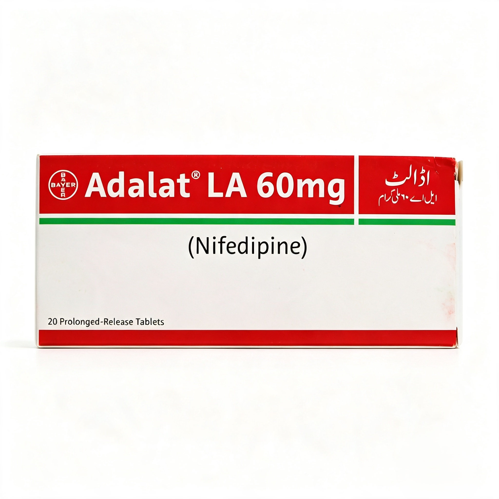 Adalat LA 60 60mg Tab 2x10's