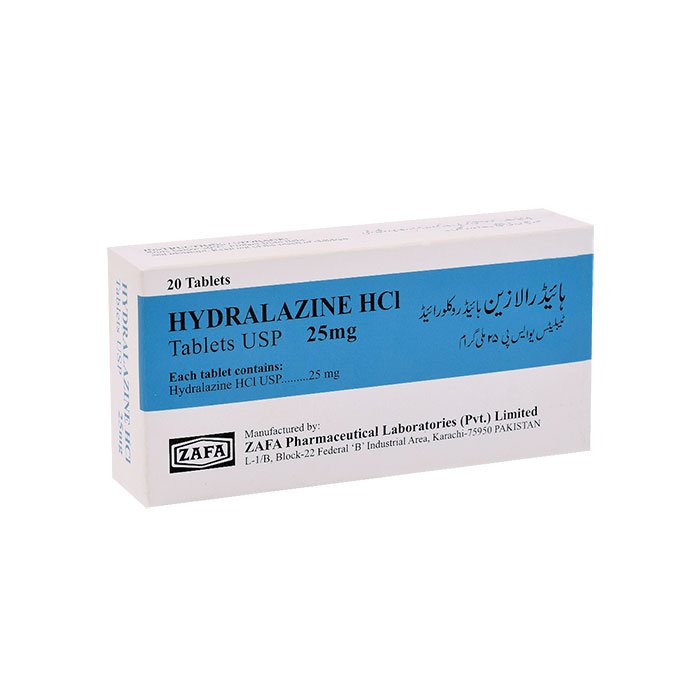 Hydralazine HCL 25mg Tab 20's